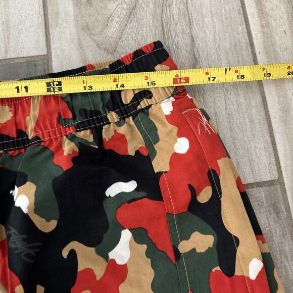 Air JORDAN Flight Heritage Tan Red Green Black Camo Cargo Pocket Pant Men Sz M - Picture 9 of 12